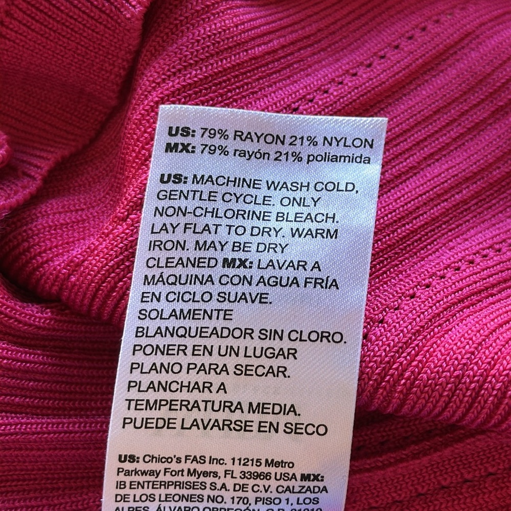 White House Black Market fuschia snap front cardigan, size L - Picture 6 of 7